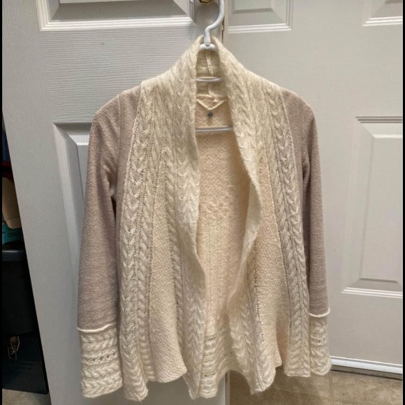 Anthropologie Wool and Mohair Lace Knit Sweater Cardigan - Picture 4 of 8